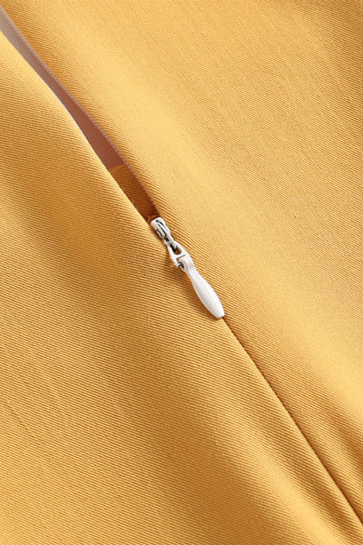 Vintage Gul Midikjole Fra 1950'erne