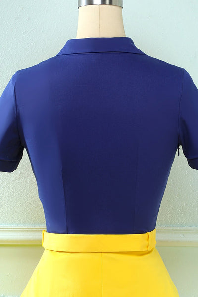 Vintage Trapez Kjole Reverskrave