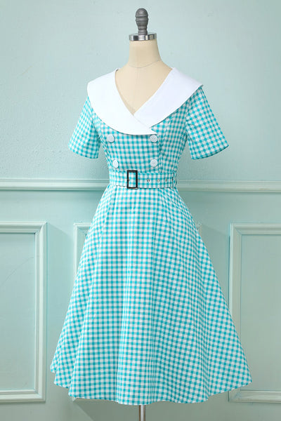 Vintage 50'er Plaid A-Line Kjole