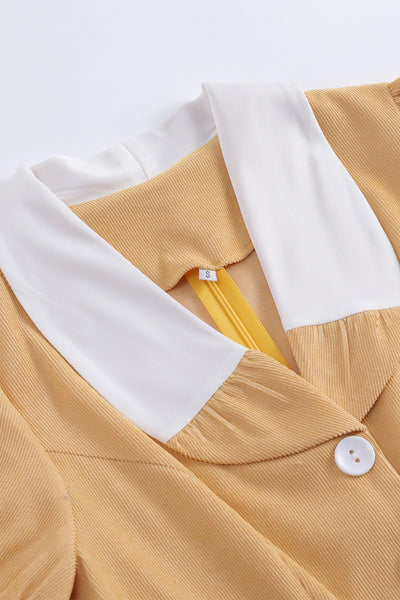 Vintage Kortærmet Midikjole