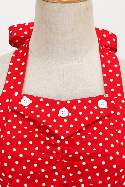 Vintage 50'er Rød Polka Dot Kjole