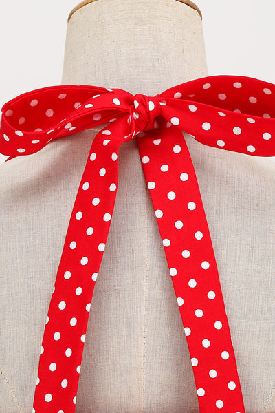 Vintage 50'er Rød Polka Dot Kjole