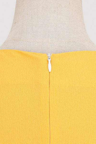 Gul 50'er Kjole I Retrostil Med Nøglehul