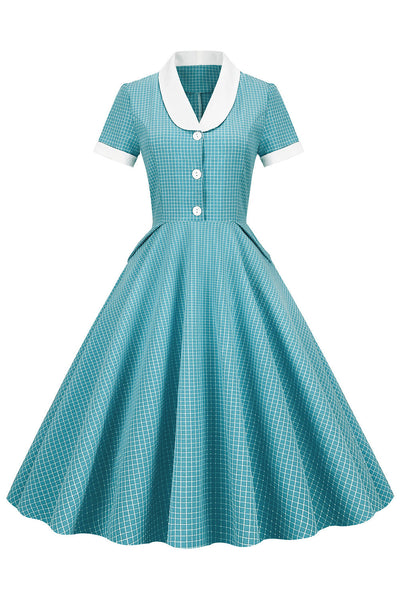 Vintage Ternet Sjalkrave Kjole