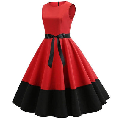 Rød Og Sort Rockabilly Kjole