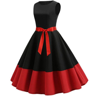Rød Og Sort Rockabilly Kjole