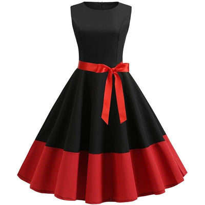 Rød Og Sort Rockabilly Kjole