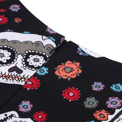Rockabilly Halloween Skull Kjole