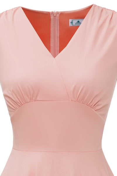Pink Vintage Kjole Med Sweetheart Hals