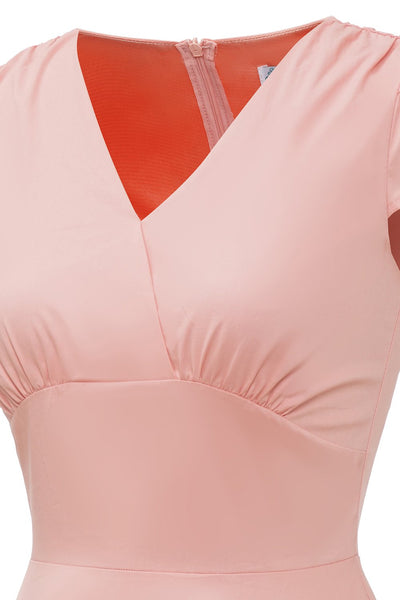 Pink Vintage Kjole Med Sweetheart Hals