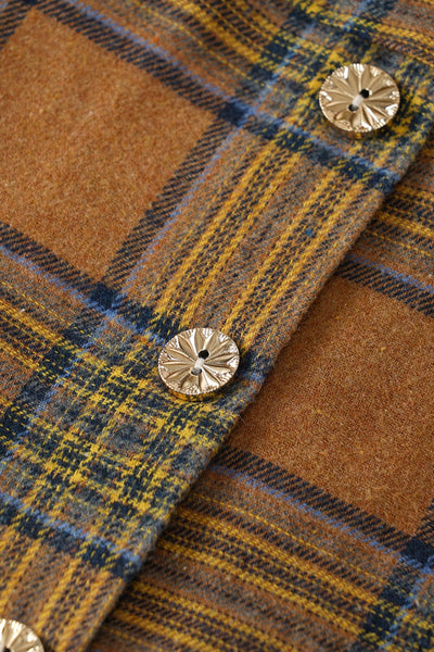 Vintage Brun Plaid Kjole