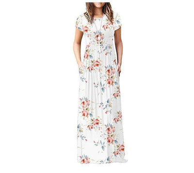 Plus Size 70'er Hvid Kjole