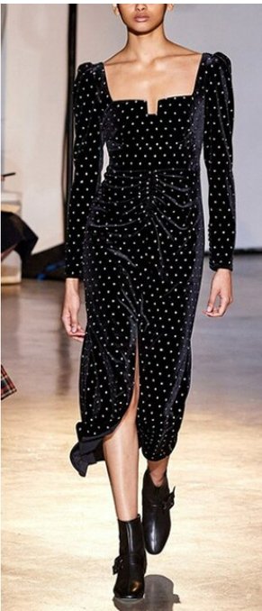 40'er Sort Kjole Aftenmode