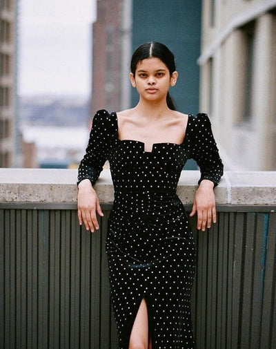 40'er Sort Kjole Aftenmode