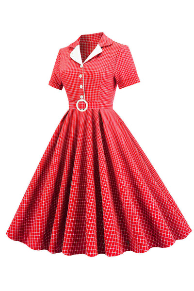 Vintage 50'er Stil Ternet Kjole