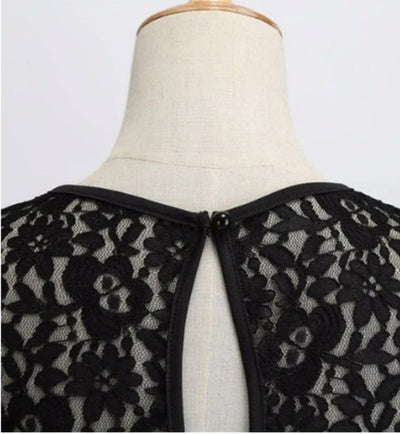 50'er Blusset Kjole Lilla