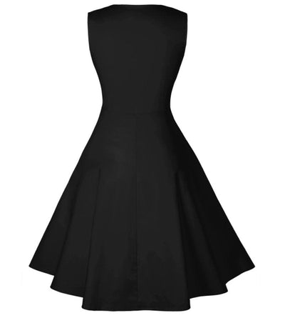 Plus Size 50'er Kjole Sort