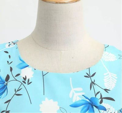 50'er Pin Up Kjole Blå