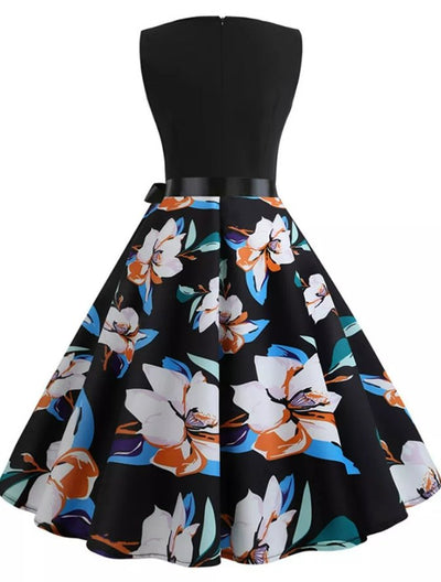 50'er Pin Up Blomsterkjole