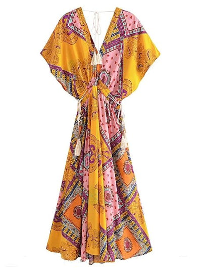 70'er Kortærmet Kjole