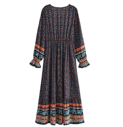 70'er Sort Gingham Kjole