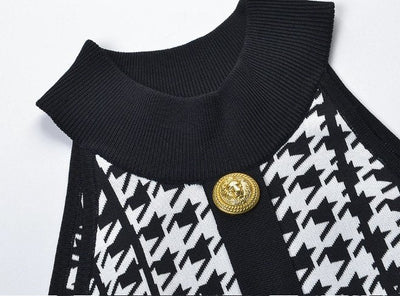 40'er Grå Kjole Plisseret Nederdel