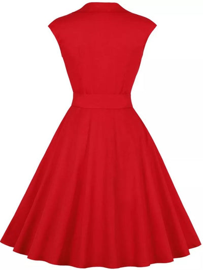 50'er American Red Polka Dot Kjole