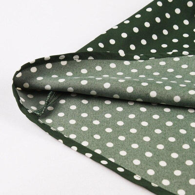 50'er Vintage Grøn Polka Dot Kjole
