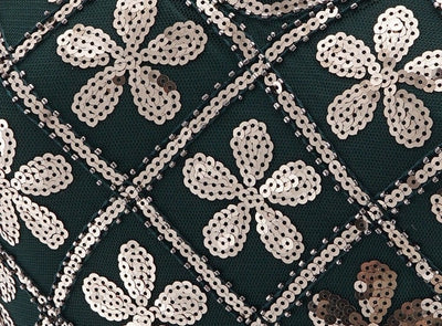 20'er Charleston Kjole - Grøn & Guld