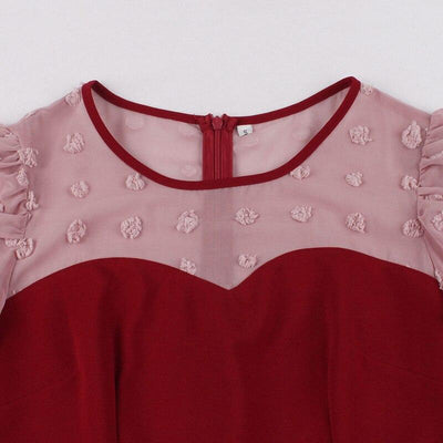 Cocktailkjole I 50'er-Stil Bourgogne