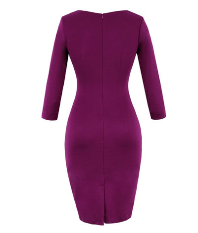 60'er Pencil Dress Lilla