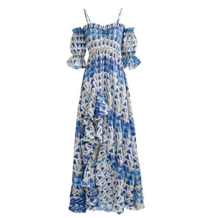 Blå Vintage Aftenkjole