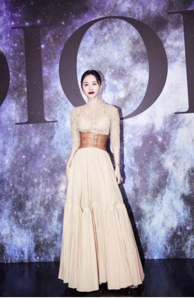 Vintage Lyserød Blondekjole