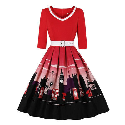 Plus Size 50'er Kjole London