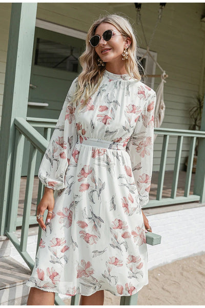 Vintage Pink Blomsterkjole