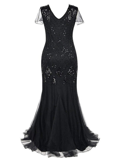 Lang Sort Haute Couture Gatsby Kjole