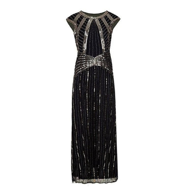 Lang Sort Gatsby Kjole