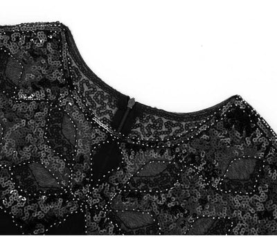 20'er Inspireret Kjole Sort