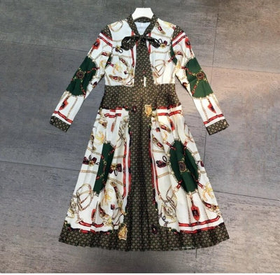 Vintage Pink Midi Kjole