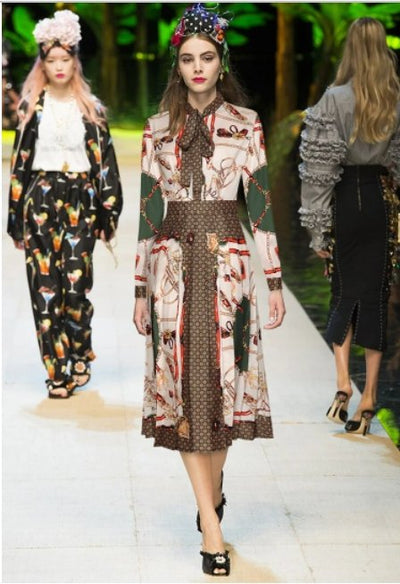 Vintage Pink Midi Kjole