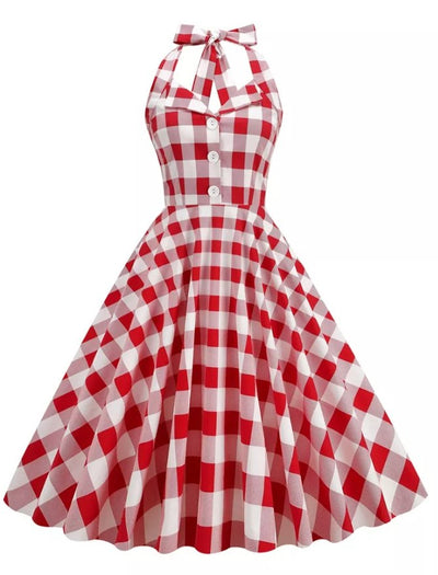 Rød 50'er Retro Kjole