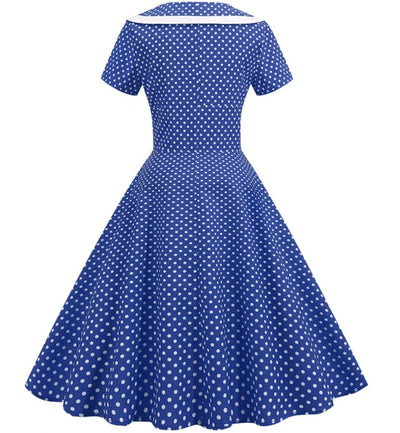 Retro Blå Brudepigekjole