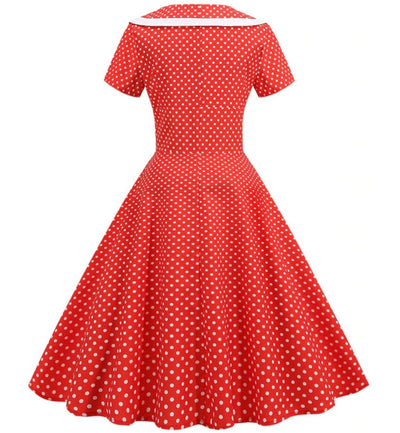 Rød Retro Brudepigekjole