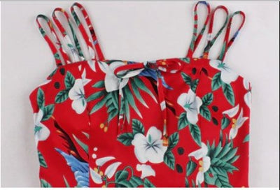 50'er Rockabilly Kjole Rød