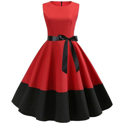 Rød Og Sort Rockabilly Kjole