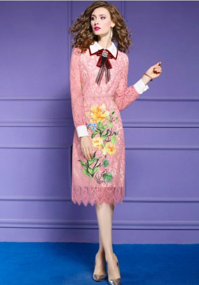 40'er Lyserød Kjole