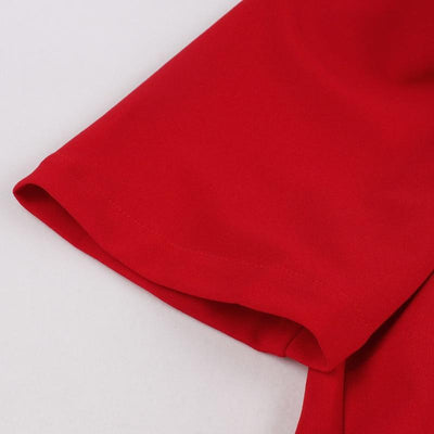 50'er Rød Kjole Bred Hals