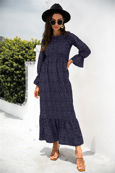 Blå Halvfjerdser Kjole