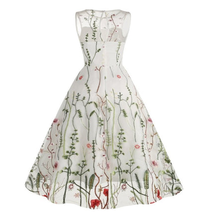 Vintage Blomsterkjole I 50'er Stil