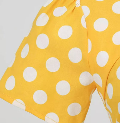 50'er Stil Kjole Vintage Nyheder Gul